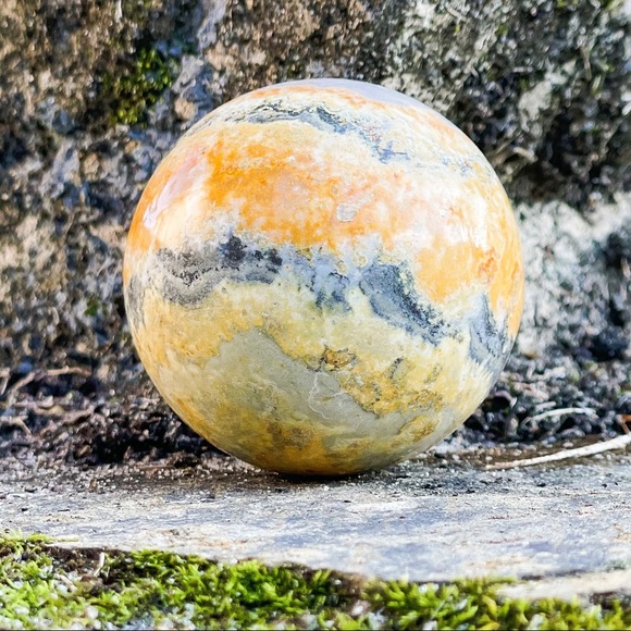 Bumble Bee Jasper 51 mm Sphere Orb mineral Decor - Picture 2 of 7